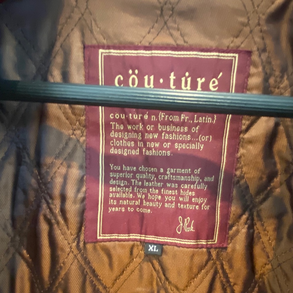 Cöu.turé by J. Park Brown Leather Jacket XL - Picture 4 of 5